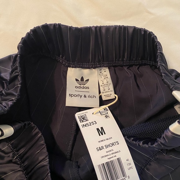 Sporty & Rich x Adidas Shorts in Navy - Picture 4 of 5